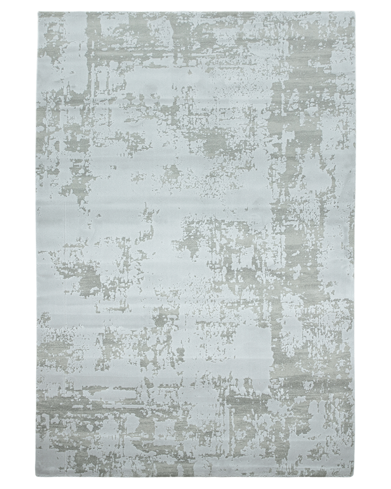 ASTRAL LUXURY VELVET ABSTRACT MARBLE AS13 SILVER RUG