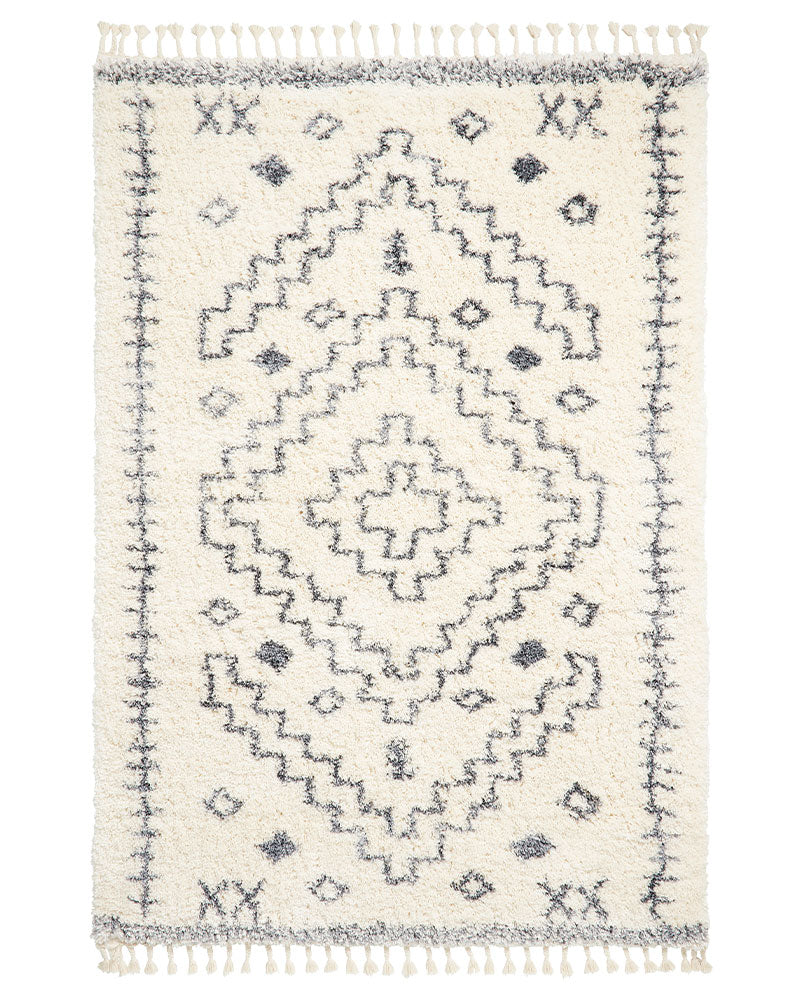 ASPEN 1537 IVORY GREY BOHO RUG