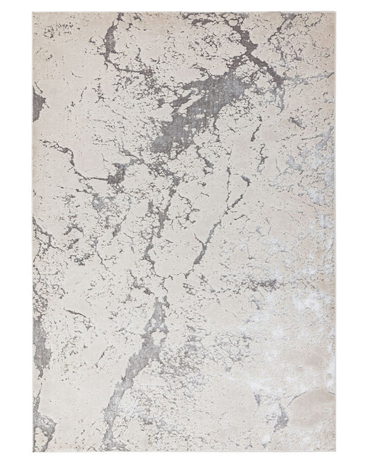 AURORA AU03 SOLAR SILVER GREY METALLIC MARBLE RUG
