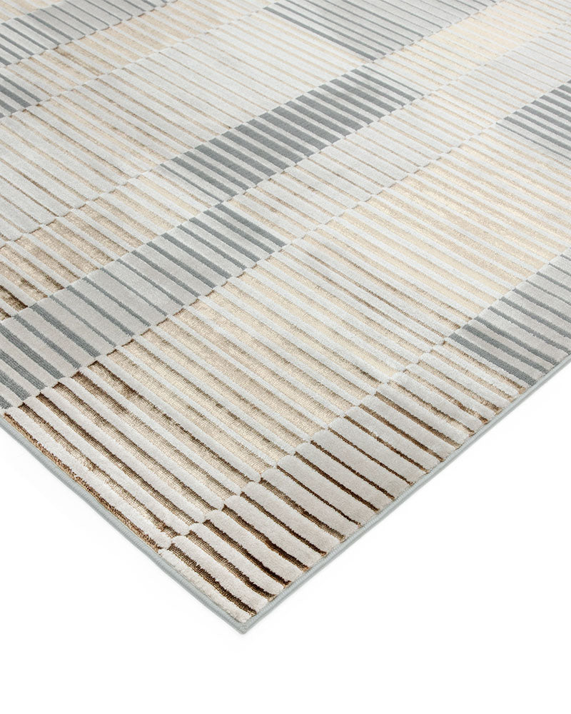 AURORA AU14 RIPPLE METALLIC GREY GOLD BRONZE RUG