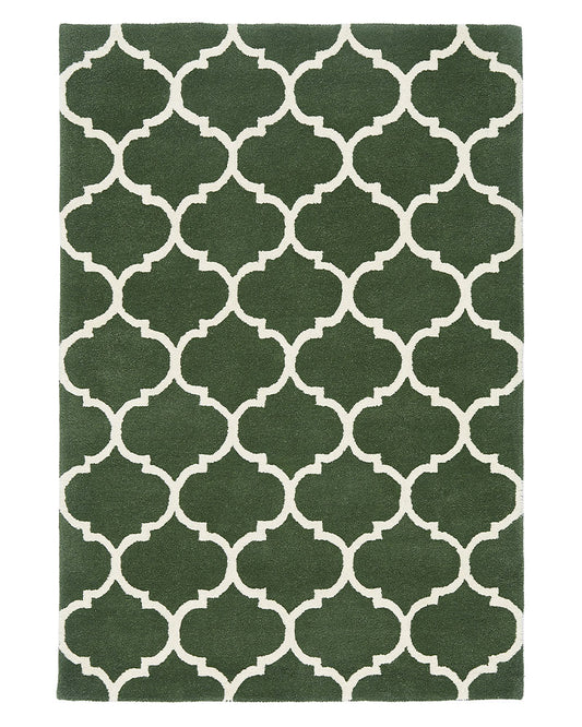 ALBANY OGEE GREEN TRELLIS WOOL RUG