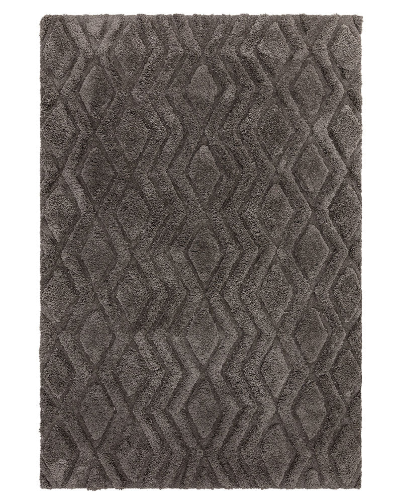 HARRISON CHARCOAL HIGH LOW SHAGGY RUG