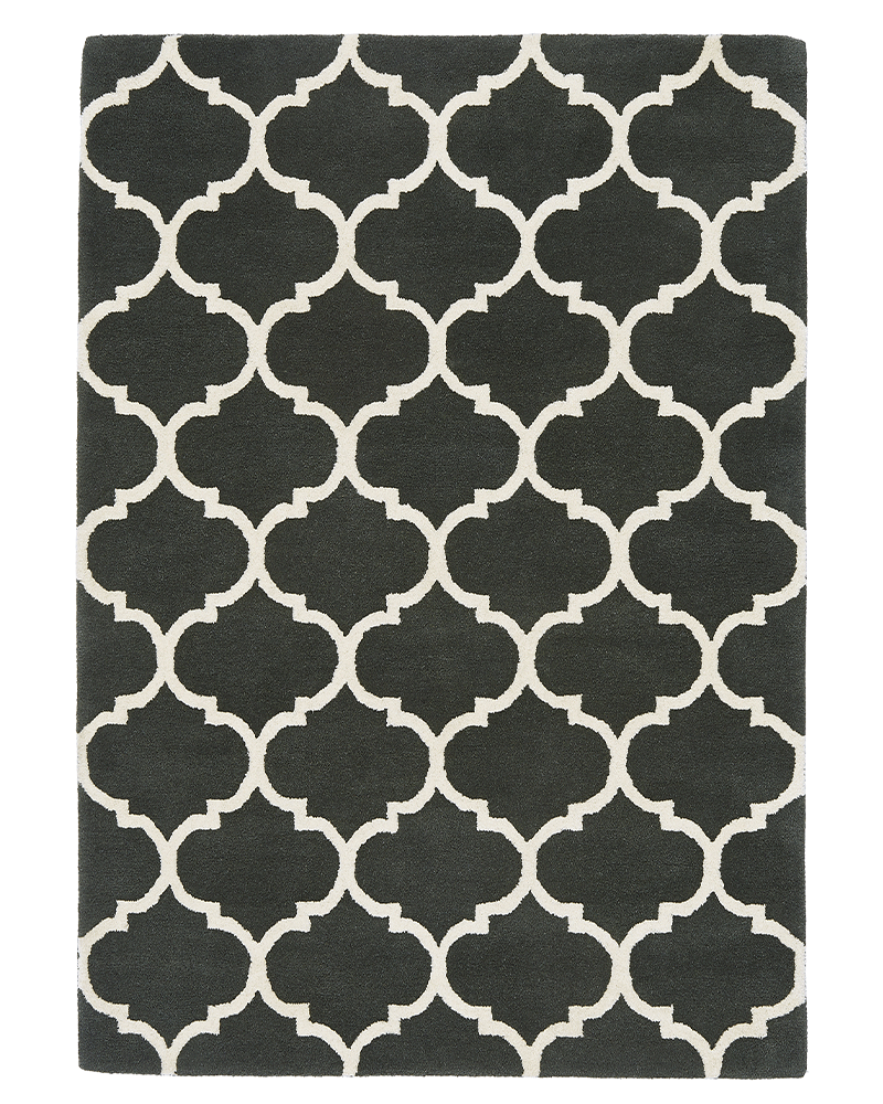 ALBANY OGEE CHARCOAL GREY WOOL RUG