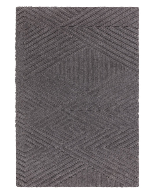 HAGUE CHARCOAL HAND TUFTED 100% WOOL RUG