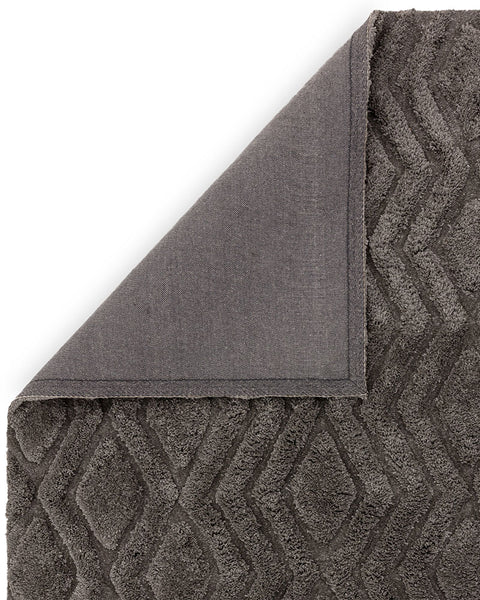 HARRISON CHARCOAL HIGH LOW SHAGGY RUG