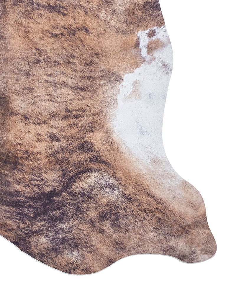 FAUX ANIMAL PRINT COW BROWN WHITE
