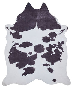 FAUX ANIMAL PRINT COW BLACK WHITE