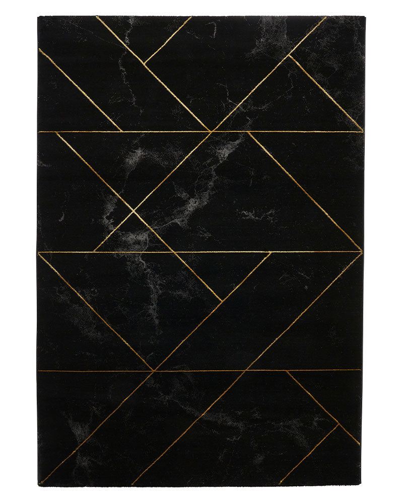 CRAFT 23299 BLACK GOLD GEOMETRIC RUG