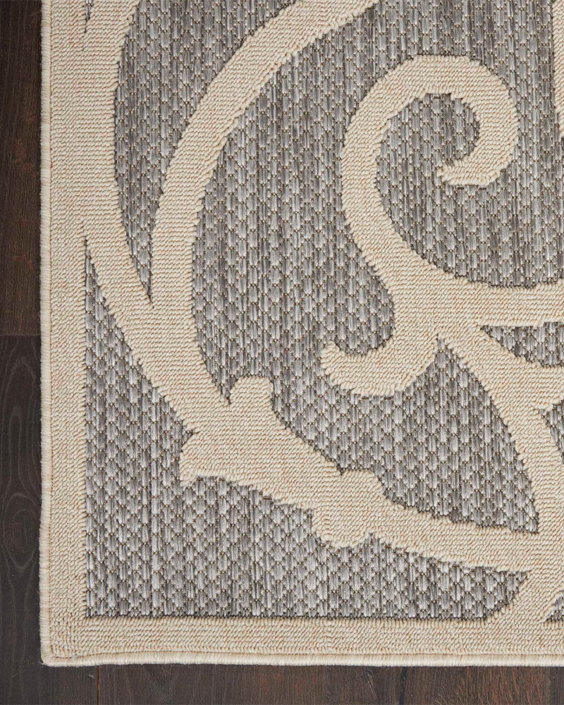 COZUMEL CZM04 SCROLL INDOOR OUTDOOR GREY CREAM