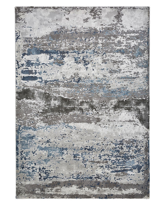 CRAFT 19788 GREY NAVY BLUE ABSTRACT RUG
