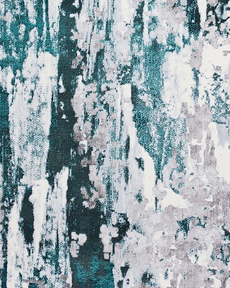 APOLLO GR580 GREY GREEN METALLIC ABSTRACT RUG