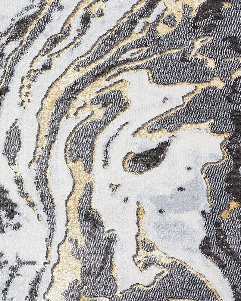 APOLLO GR584 GREY GOLD METALLIC MARBLE RUG