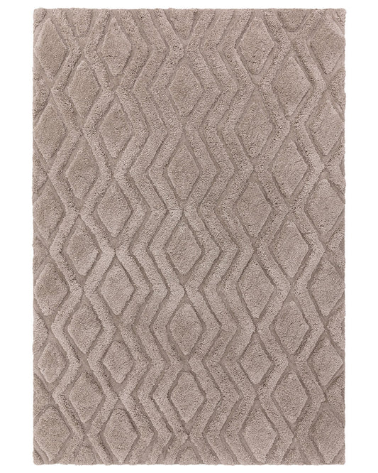 HARRISON GREIGE HIGH LOW SHAGGY RUG