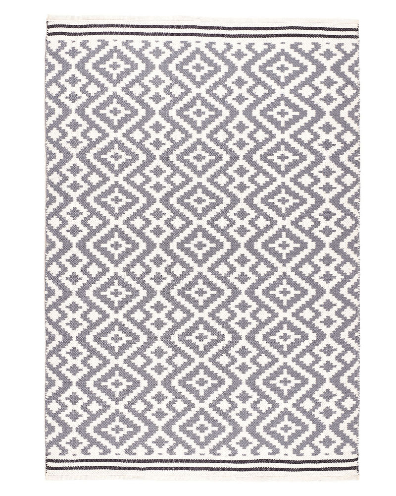 AZTEC INDOOR OUTDOOR FLATWEAVE GHOST GREY / DARK GREY