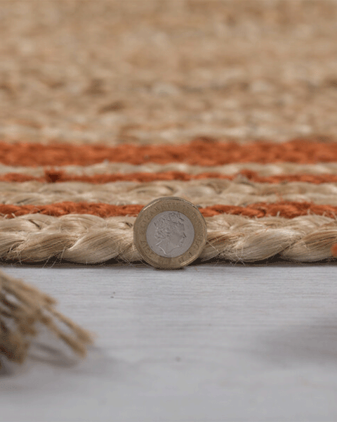 LUNARA JUTE 150CM CIRCLE INSTANBUL ORANGE