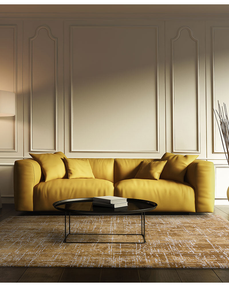 KUZA ABSTRACT GOLD RUG