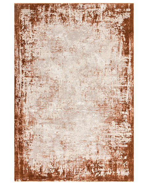 KUZA BORDER TERRACOTTA RUG