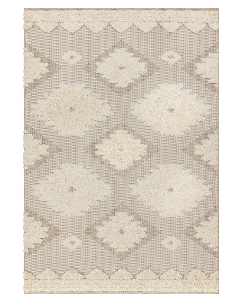 MONTY OUTDOOR RUG MN02 TRIBAL NATURAL / CREAM