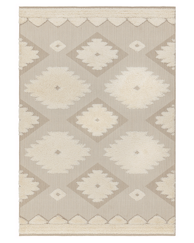 MONTY OUTDOOR RUG MN02 TRIBAL NATURAL / CREAM