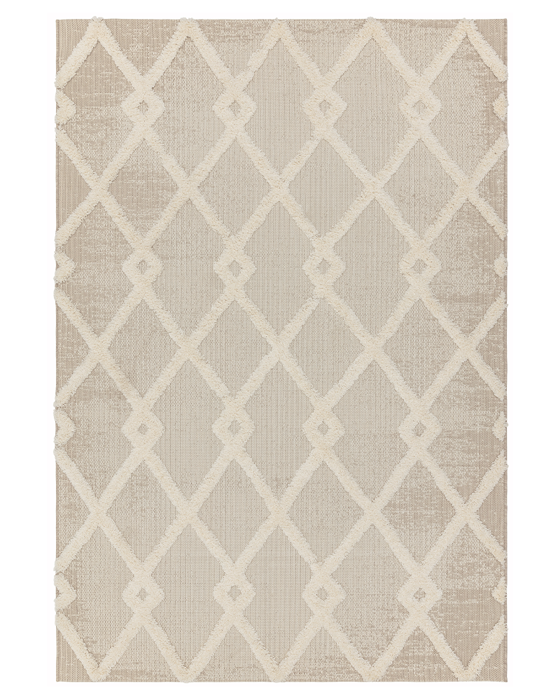 MONTY OUTDOOR RUG MN07 BEIGE / CREAM DIAMOND