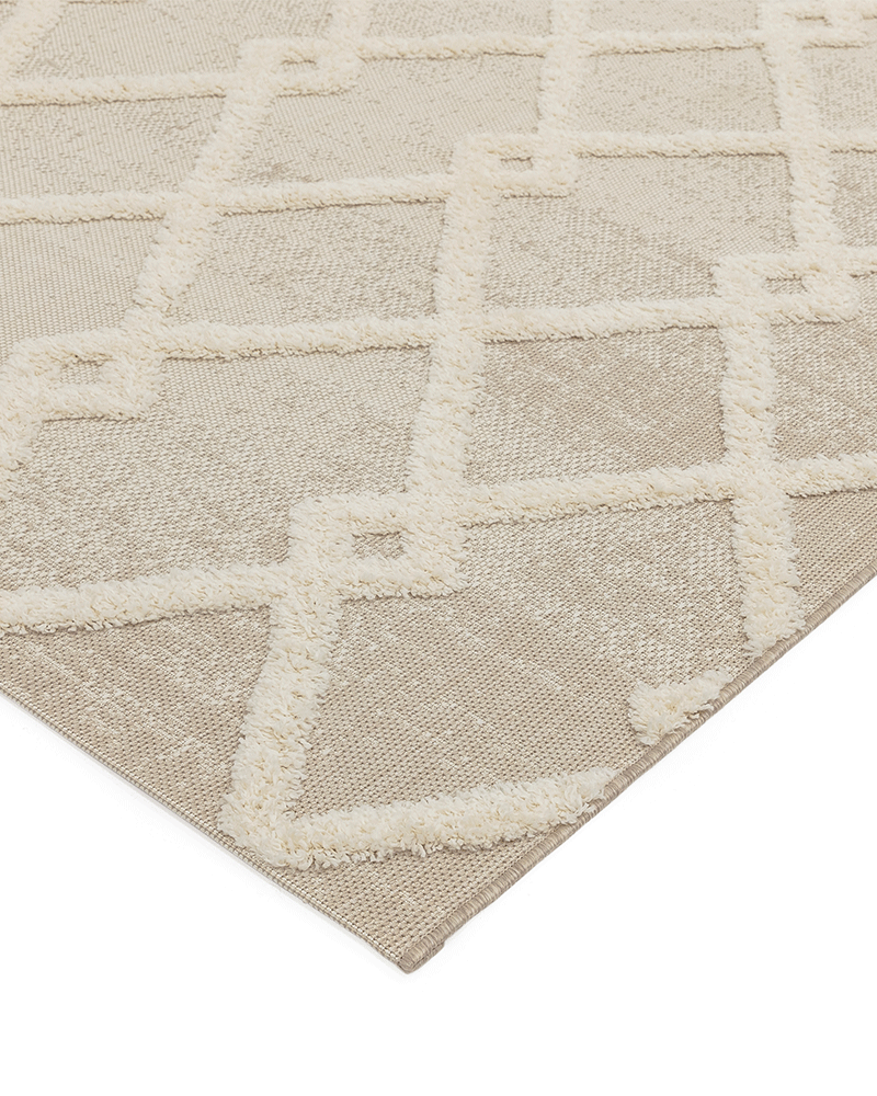 MONTY OUTDOOR RUG MN07 BEIGE / CREAM DIAMOND
