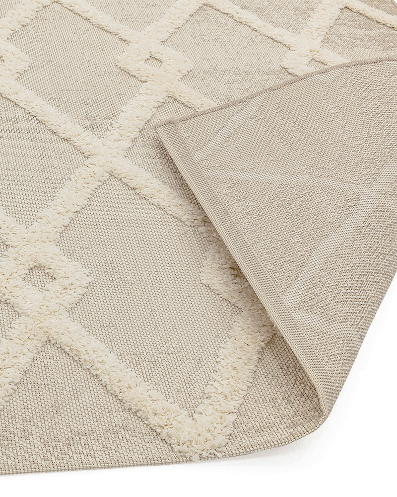 MONTY OUTDOOR RUG MN07 BEIGE / CREAM DIAMOND