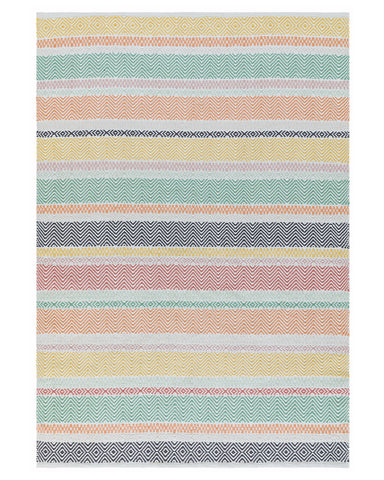 BOARDWALK PASTEL MULTI STRIPE INDOOR OUTDOOR RUG