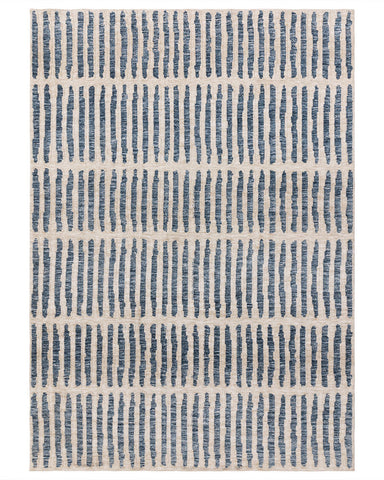 MASON GRID BLUE CREAM MODERN RUG