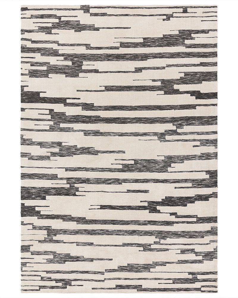 MASON IKAT CHARCOAL GREY CREAM RUG