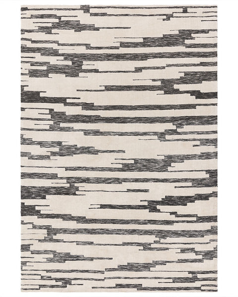 MASON IKAT CHARCOAL GREY CREAM RUG