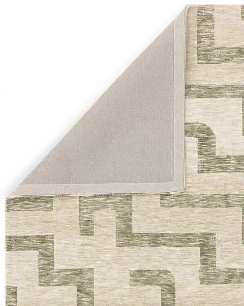 MASON MAZE GREEN MODERN GEOMETRIC RUG