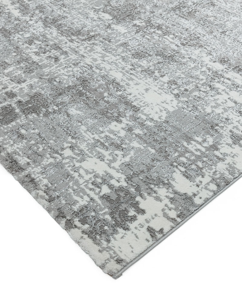 ORION ABSTRACT OR05 SILVER GREY METALLIC RUG