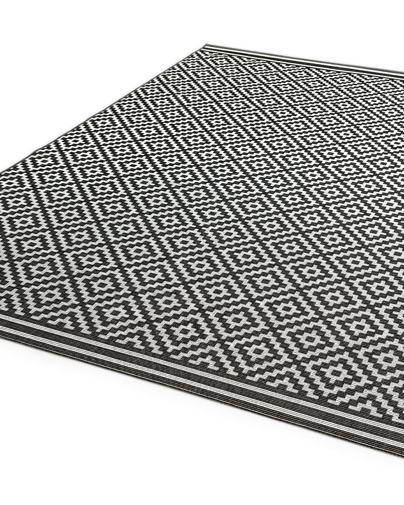 PATIO PAT12 DIAMOND MONO INDOOR OUTDOOR FLATWEAVE RUG
