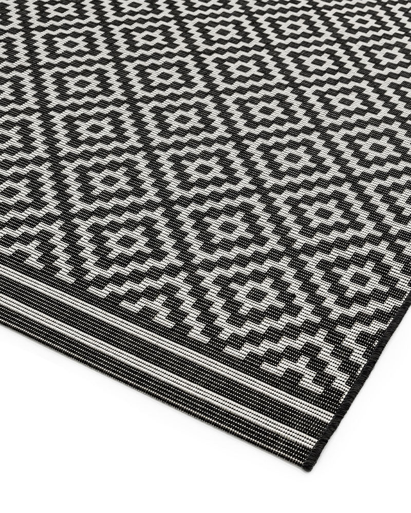 PATIO PAT12 DIAMOND MONO INDOOR OUTDOOR FLATWEAVE RUG