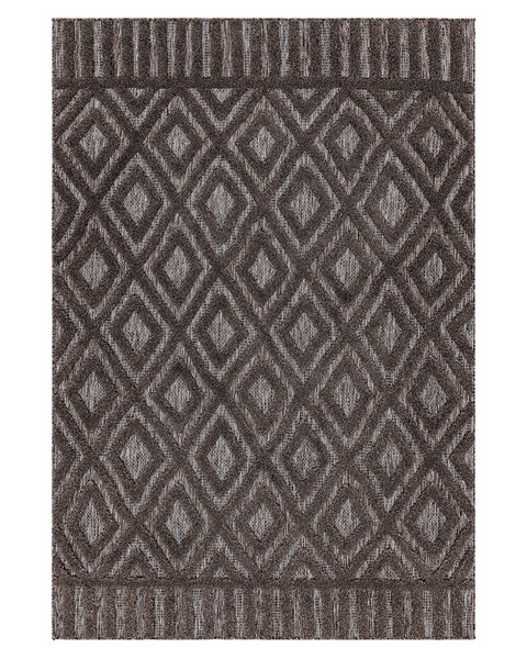 SALTA OUTDOOR RUG / RUNNER SA02 CHARCOAL DIAMOND