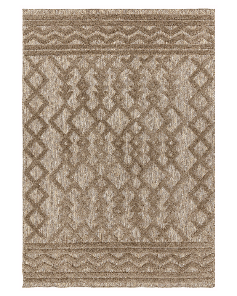 SALTA SA04 BROWN LINKS OUTDOOR FLATWEAVE RUG