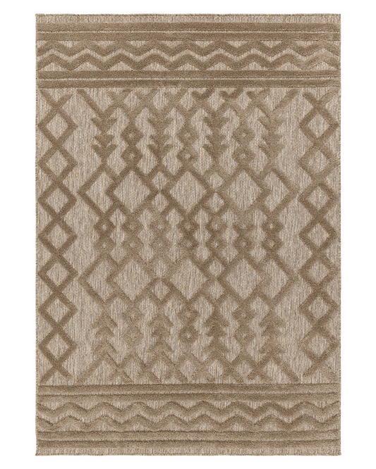 SALTA SA04 BROWN LINKS OUTDOOR FLATWEAVE RUG