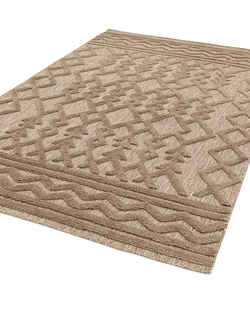 SALTA SA04 BROWN LINKS OUTDOOR FLATWEAVE RUG