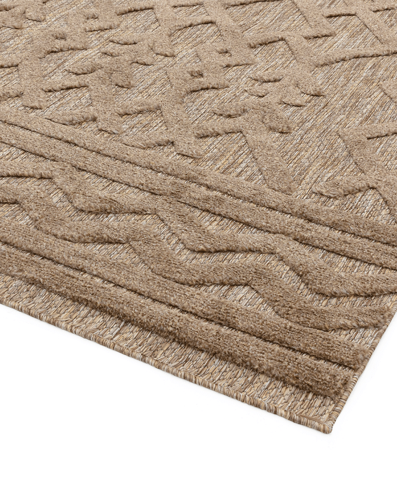 SALTA SA04 BROWN LINKS OUTDOOR FLATWEAVE RUG