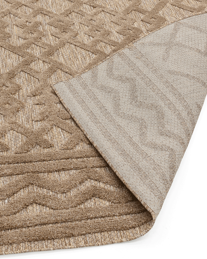 SALTA SA04 BROWN LINKS OUTDOOR FLATWEAVE RUG