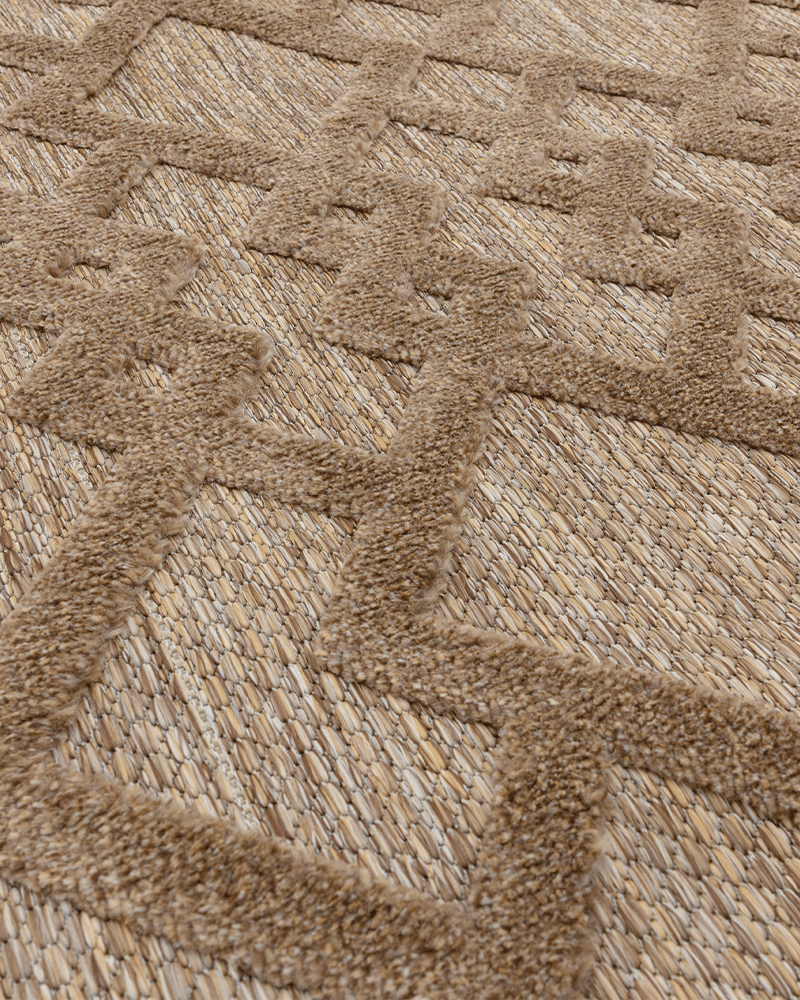 SALTA SA04 BROWN LINKS OUTDOOR FLATWEAVE RUG