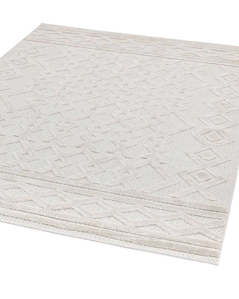SALTA SA05 WHITE LINKS FLATWEAVE INDOOR OUTDOOR RUG
