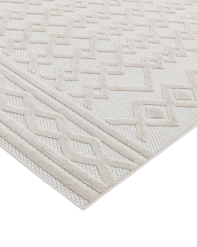 SALTA SA05 WHITE LINKS FLATWEAVE INDOOR OUTDOOR RUG