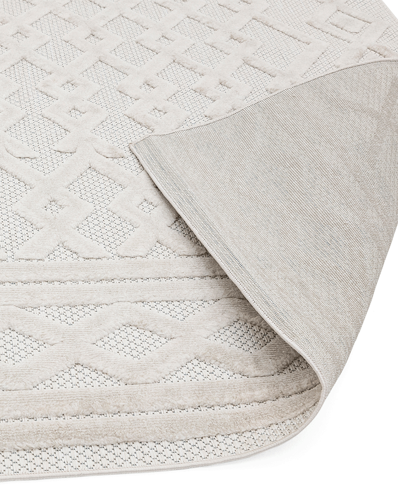 SALTA SA05 WHITE LINKS FLATWEAVE INDOOR OUTDOOR RUG