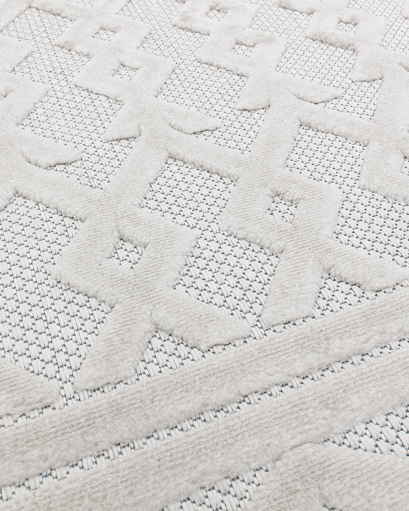 SALTA SA05 WHITE LINKS FLATWEAVE INDOOR OUTDOOR RUG