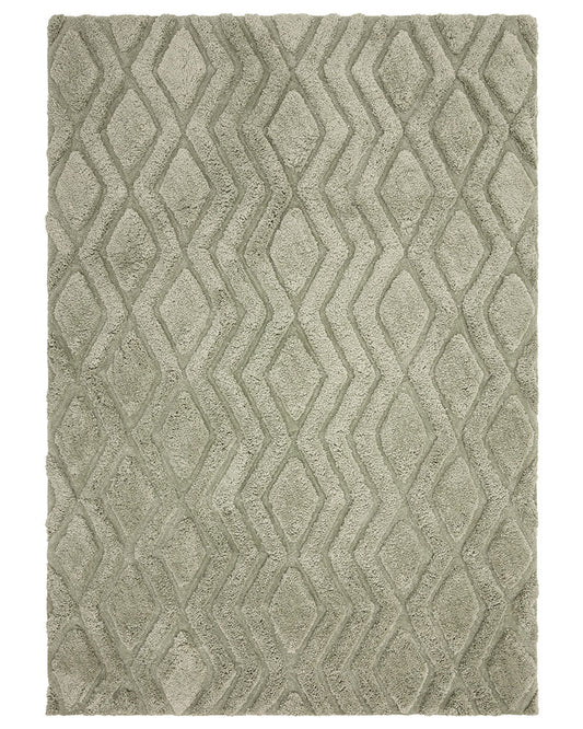 HARRISON SAGE GREEN HIGH LOW SHAGGY RUG