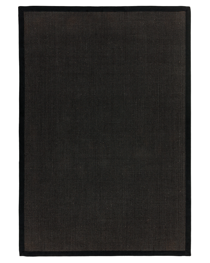 SISAL TAPED EDGE RUG - BLACK / BLACK – iloverugs.co.uk