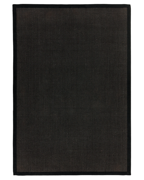 SISAL TAPED EDGE RUG - BLACK / BLACK