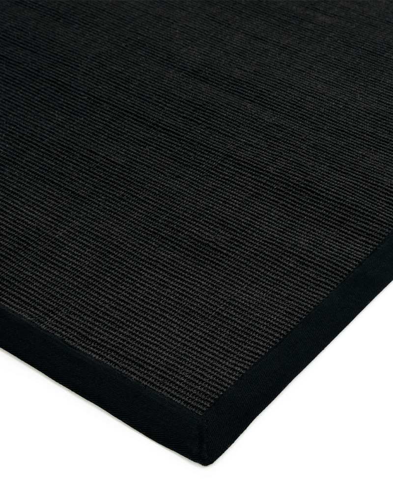 SISAL TAPED EDGE RUG - BLACK / BLACK