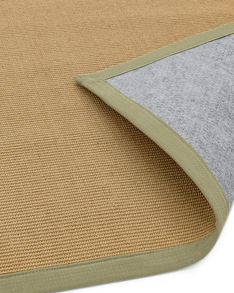 SISAL TAPED EDGE RUG - LINEN / SAGE